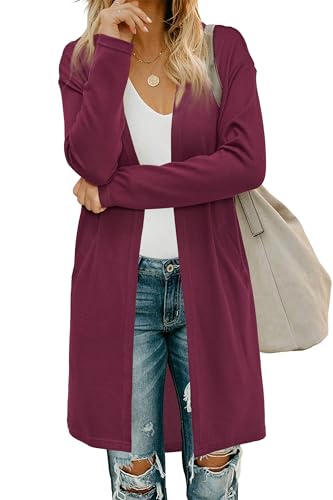 OUGES Strickjacken füR Damen Lang Cardigan Elegante Leicht Strickjacke Herbst Strickjackenpullover mit Taschen OUGES Strickjacken füR Damen Lang Cardigan Elegante Leicht Strickjacke Herbst Strickjackenpullover mit Taschen von OUGES