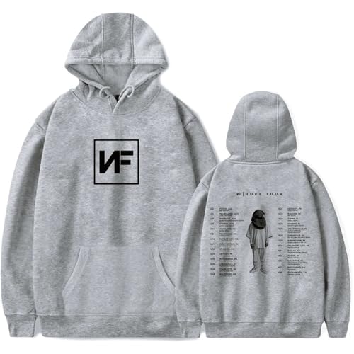 OUHZNUX Baumwolle Hoodie NF Hope Gedruckt Tour Hip Hop Hoodie Sweatshirt Langarm Rundhals Männer/Frauen Tasche Übergroßen Hoodie XS-3XL-Black||XS von OUHZNUX