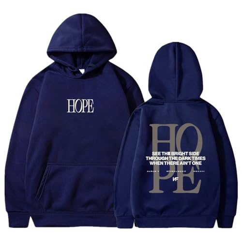 OUHZNUX Baumwolle Hoodie Rapper NF Hope Tour Hoodie Damen Langarm Pullover Herren Street Kapuzenpullover World Tour Hip Hop Bekleidung XS-3XL-Black||XS von OUHZNUX