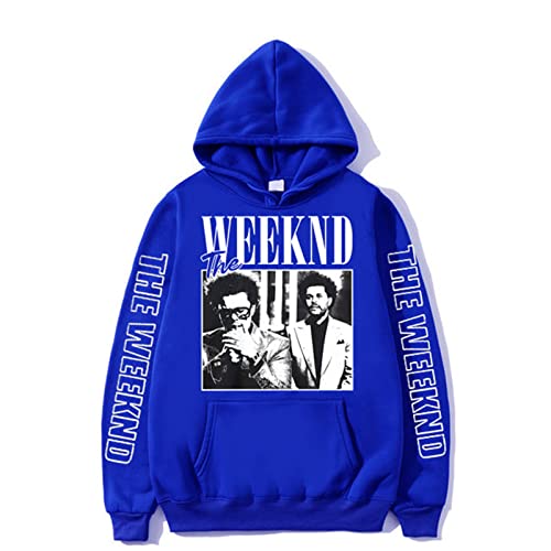 OUHZNUX Hoodie The Weeknd Graphic Kapuzenpullover Mann Pullover Männlich Lose Streetwear Herren Und Damen Hoodie Mit Tasche Übergröße Sweatshirt XS-4XL-Black||XS von OUHZNUX