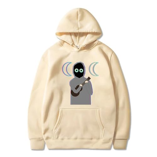 OUHZNUX Hoodies Mit BoyWithUke Bedruckte Maske Hoodies Männer Frauen Musik Mond Sweatshirts Polluver Vintage Harajuku Hoodies XS-3XL-Black||XS von OUHZNUX