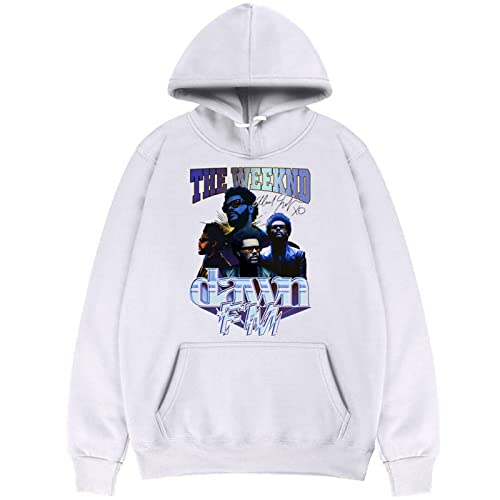 OUHZNUX Kapuzenjacke Mit Dawn FM The Weeknd Grafik Hoodie 90s Streetwear Männlich Hip Hop Mode Sweatshirt Mantel Männer Frauen Vintage Lose Übergröße Hoodies XS-4XL-Black||XS von OUHZNUX