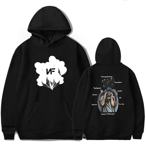 OUHZNUX Kapuzenpullover Für Herren, NF Hope Boys, Lustiger Kapuzenpullover, Ballon NF Rapper, Fan-Pullover, Langärmeliges Sweatshirt, XS-3XL-Black||XS von OUHZNUX