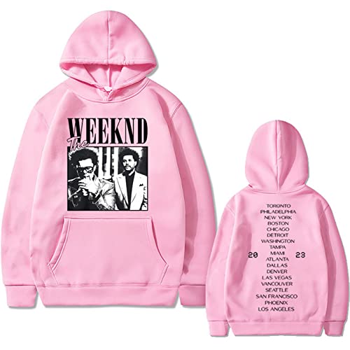 OUHZNUX Kapuzenpullover Mit Tasche The Weeknd Doppelseitiger Druck Hoodie Mann Lässige Lose Streetwear Männer Hoodies Männer Frauen Vintage Hip Hop Harajuku Sweatshirt XS-4XL-Black||XS von OUHZNUX