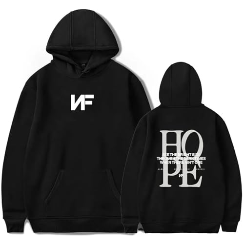 OUHZNUX Männer Frauen Hoodies HopeTour Rapper Hoodies Rapper Nf Casual Hiphop Pullover Sweatshirt Langarm Lustige Hoodies XS-3XL-Black||XS von OUHZNUX