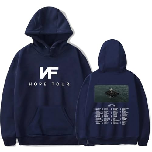 OUHZNUX Rapper NF Hope Hoodie Für Herren R.I.P NF Hope Merch Langarm-Sweatshirt Hip Hop Pullover Pullover Für Musikfans XS-3XL-Black||XS von OUHZNUX