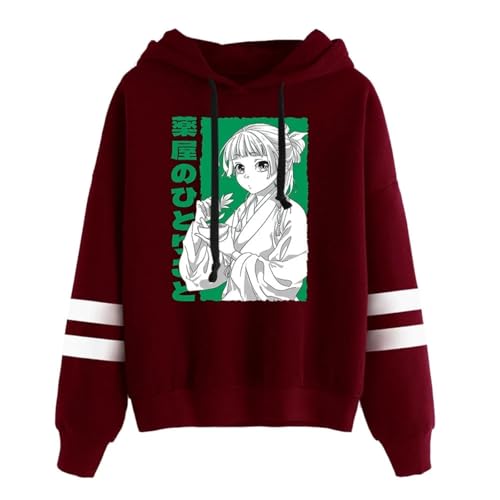 OUHZNUX The Apothecary Diaries Kapuzenpullover Ohne Taschen Parallel Bars Ärmel Sweatshirt Frauen Männer Kleidung Anime 2D Gedruckt Pullover Hoodie Cosplay Streetwear XXS-4XL-Green||4X_l von OUHZNUX