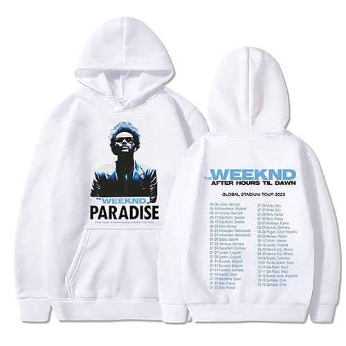 OUHZNUX The Weeknd Hoodie Mode Kapuzenpullover Lässiger Unisex Sportpullover Herren Damen Sweatshirts XS-3XL-Black||XS von OUHZNUX