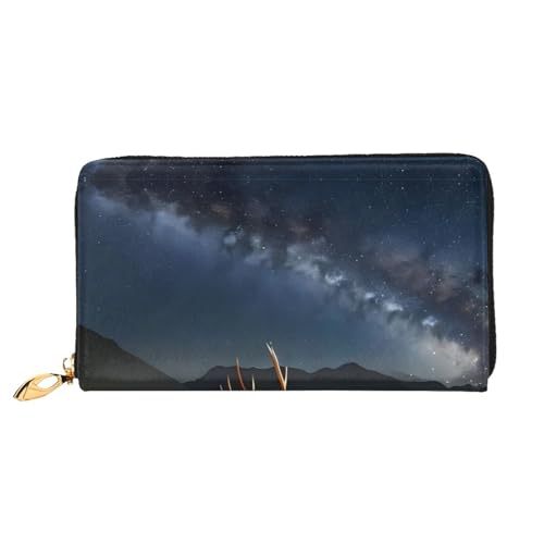 Elch in the Meadow Handgeldbörse mit Metall-Reißverschluss, Passbuch und Scheckhalter, weiches, leichtes Design, Fächer von OUInbvv