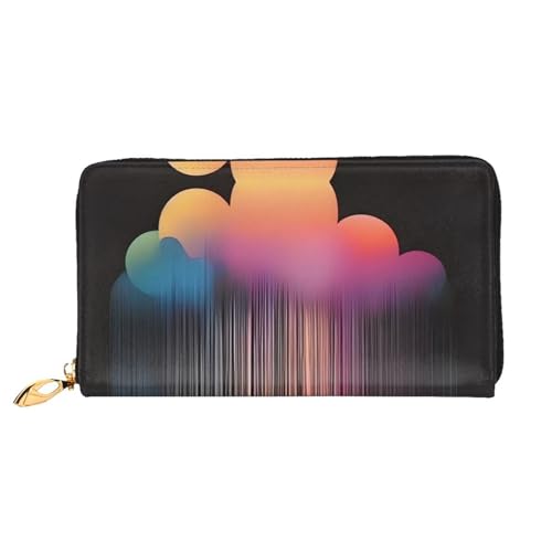 OUInbvv Bunte Regenbogen-Regenhandtasche mit Metall-Reißverschluss, Passbuch und Scheckhalter, weiches, leichtes Design OUInbvv Bunte Regenbogen-Regenhandtasche mit Metall-Reißverschluss, Passbuch und Scheckhalter, weiches, leichtes Design von OUInbvv