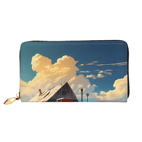OUInbvv Farm Red Traktor Handheld Wallet mit Metall-Reißverschluss Passbook und Scheckhalter, weiches, leichtes Design Fächer OUInbvv Farm Red Traktor Handheld Wallet mit Metall-Reißverschluss Passbook und Scheckhalter, weiches, leichtes Design Fächer von OUInbvv
