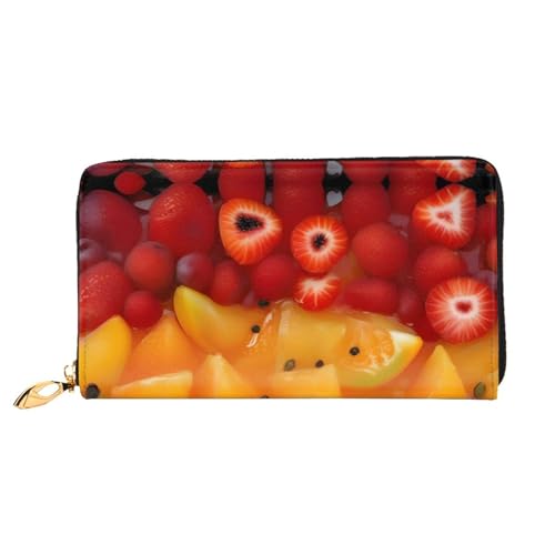 OUInbvv Fresh Fruit Handgeldbörse mit Metall-Reißverschluss, Passbuch und Scheckhalter, weiches, leichtes Design OUInbvv Fresh Fruit Handgeldbörse mit Metall-Reißverschluss, Passbuch und Scheckhalter, weiches, leichtes Design von OUInbvv