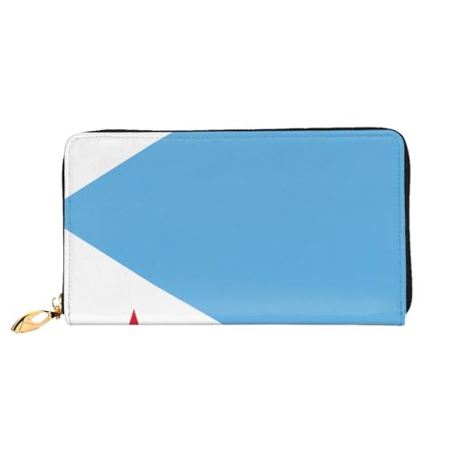 OUInbvv Geldbörse mit Flagge von Dschibuti, mit Metall-Reißverschluss, Passbuch und Scheckhalter, weiches, leichtes Design, Fächer von OUInbvv