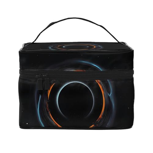 OUInbvv Mysterious Cosmic Reise-Kosmetiktasche mit schwarzen Löchern, Organizer mit mehreren Fächern, großes Fassungsvermögen, Polyester-Twill-Tasche für Fitnessstudio, Camping und Geschäftsreisen von OUInbvv