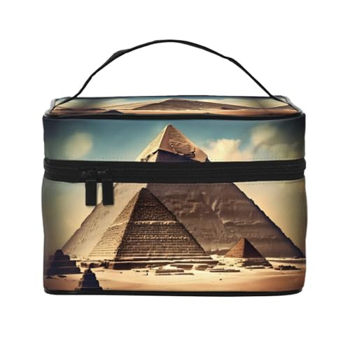 OUInbvv Reise-Kosmetiktasche "Dreaming of the Pyramids of Khufu", mit Organizer mit mehreren Fächern, großes Fassungsvermögen, Polyester-Twill-Tasche für Fitnessstudio, Camping und Geschäftsreisen OUInbvv Reise-Kosmetiktasche "Dreaming of the Pyramids of Khufu", mit Organizer mit mehreren Fächern, großes Fassungsvermögen, Polyester-Twill-Tasche für Fitnessstudio, Camping und Geschäftsreisen von OUInbvv