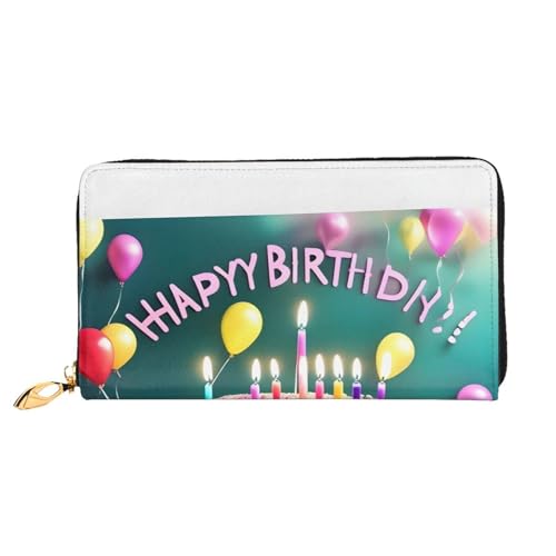 OUInbvv Schöne Geldbörse mit Metall-Reißverschluss, Passbuch und Scheckhalter, weiches leichtes Design, Fächer von OUInbvv