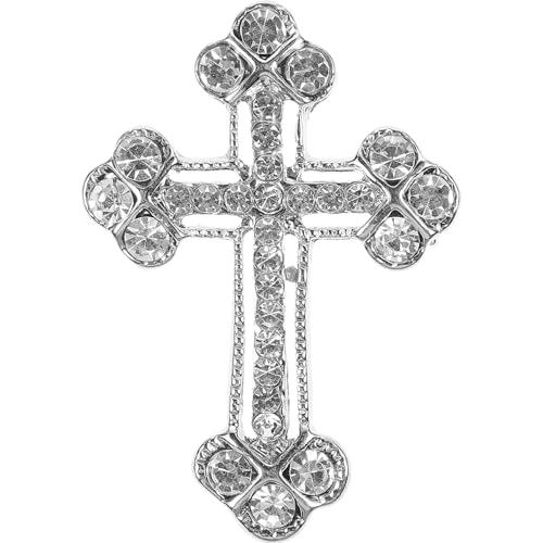 OULII Kreuz Strass Broschen Anstecknadeln für Frauen Mädchen (Kreuz) von OULII