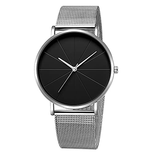 OUMIFA Ersatzband Männer Uhren Minimalistische Mode Ultradünne Uhr Männer Einfaches Geschäft Edelstahl Mesh Gürtel Männer Uhren für Herren/Damen Uhrenarmband(Ivory) von OUMIFA