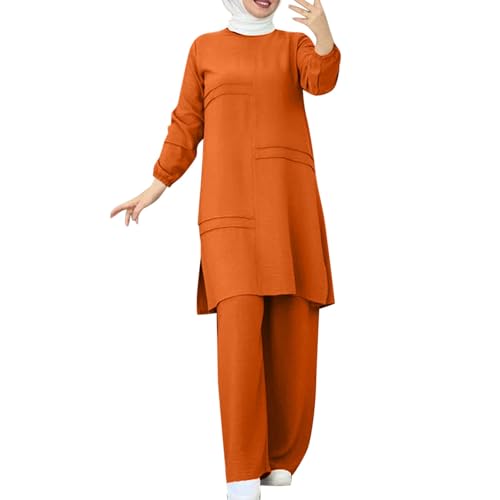 OUMSHBI Muslimische Kleider Damen Festlich Muslim Damen Kleidung Dubai Unifarben Abaya Jilbab für Ramadan Muslim Kleid Ganzkörper Eid Mubarak Kaftan Abayas Muslim Dress Islamische Muslim Gebetskleid von OUMSHBI