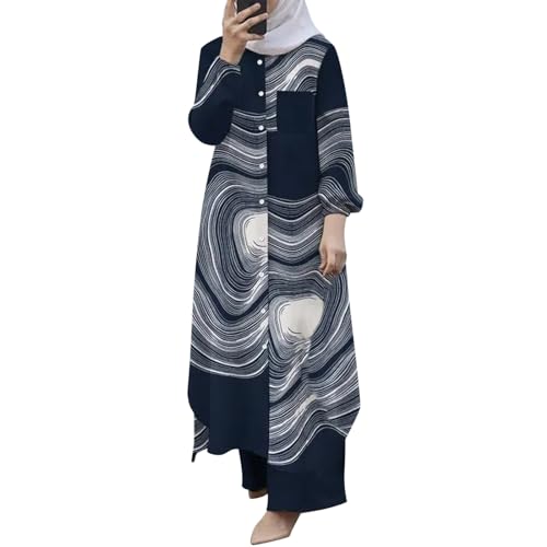 OUMSHBI Muslimische Kleider Damen Festlich Muslim Damen Kleidung Dubai Unifarben Abaya Jilbab für Ramadan Muslim Kleid Ganzkörper Eid Mubarak Kaftan Abayas Muslim Dress Islamische Muslim Gebetskleid von OUMSHBI