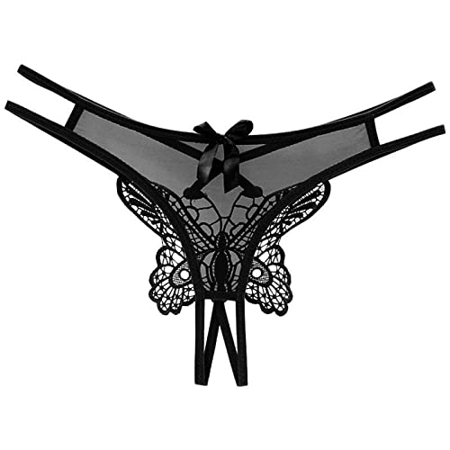 OUMSHBI String Tanga Damen Spitze Sexy Ouvert Damen Offener Schritt Unterwäsche Frauen Hipster Pantys Damen Spitze Höschen String Slip Niedrige Taille Aushöhlen Durchsichtig Damenslip Panties von OUMSHBI