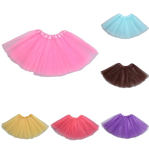 OUMSHBI Tütü Rock Rosa Petticoat Langarm Faltenrock Tutu Weiß Rot Tutu Damen Tütü Röcke Coloful Long Rosa Tütü Rock Tutu Damen Tüllrock Tütü Rock Tüllrock Damen Braun Minirock Damen Sexy Weiß von OUMSHBI