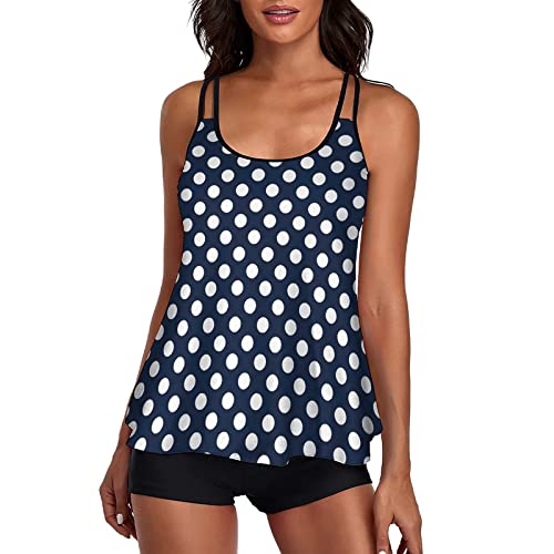 OUMSHBI äRmellos Damen Badeanzug Drucken Bauchweg Bademode mit Shorts Tiefer U-Ausschnitt Damen Normaler Badeanzug Slim Fit Frauen Bauchweg Frau Bademode Damen Bauchweg Tankini Monokini Swimsuit von OUMSHBI