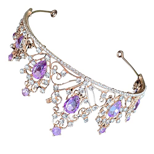 Hochzeit Tiara Brautkrone Haaraccessoire für Damen Eleganter Kopfschmuck für Geburtstagsfeiern und Besondere Anlässe Funkelnde Krone und Leicht Tragbar von OUNONA