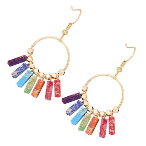 OUNONA Boho Quastenohrringe Für Damen Bunte Böhmische Ohrhänger Kreative Ohranhänger Für Partys Und Freizeit von OUNONA