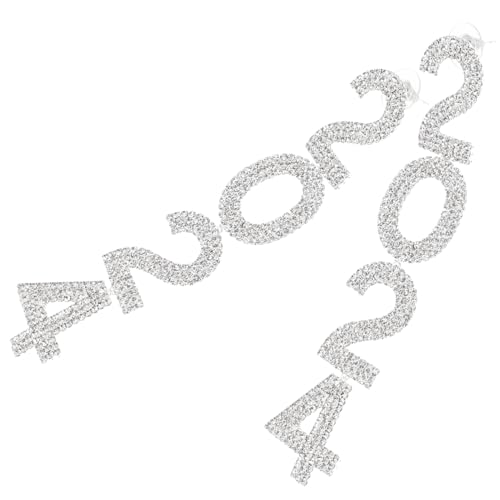 OUNONA 1 Paar Damen Ohrringe mit Strass Lange Hängende Ohrringe für und Feiertage Ohrhänger für von OUNONA