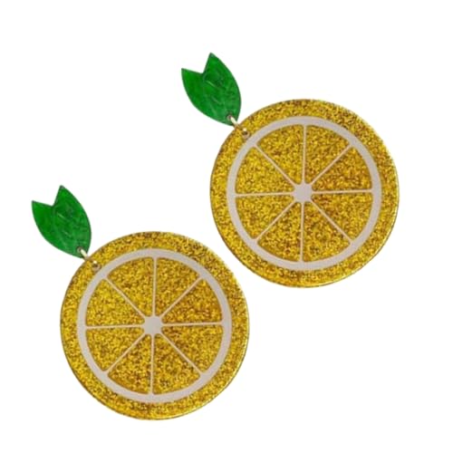 OUNONA Zitronenohrringe für Frauen Kreative Baumelnde Tropfenohrringe Leicht und Minimalistisch Obst Schmuck für Alltag und Partys von OUNONA