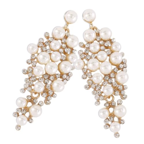 OUNONA Kunstperlen-ohrhänger Mit Strass Für Damen Baumelnde Ohrringe Als Ohrschmuck Für Partys Geburtstage Und Besondere Anlässe von OUNONA