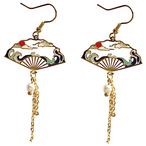 OUNONA Tropfenohrringe Für Damen Ethno Stil Ohrringe Mit Quasten Handgefertigte Wolkenohrringe Leichte Hängende Ohrhänger Für Partys Trendige Ohrringe Für Frauen von OUNONA