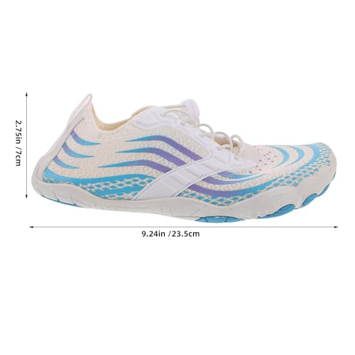 OUNONA 1 Paar Wasserschuhe Damen Herren Erwachsene Schnelltrocknende Socken Barfuß rutschfeste Wanderschuhe für Strand Schwimmen Fluss Trekking Pool See Surfen, Größe 37 von OUNONA