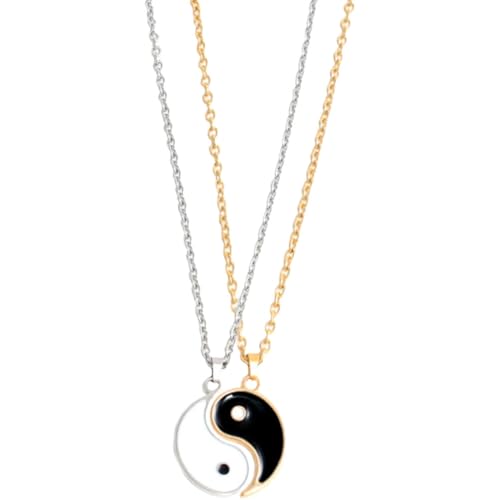 OUNONA Ying Yang Anhänger Halsketten Liebe Passende Für Freund Und Freundin Aus Edelstahl Mit Zartem Design Als Valentinstagsgeschenk Für Hochzeitspaare von OUNONA