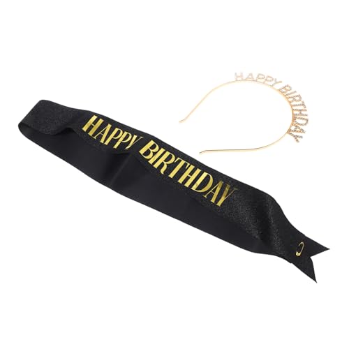 OUNONA 1 Satz Geburtstags Set mit Happy Birthday Haarband und Schärpe Glitzernde Accessoires für Frauen und Mädchen für Partys und Feierlichkeiten Langlebig und Verstellbar OUNONA 1 Satz Geburtstags Set mit Happy Birthday Haarband und Schärpe Glitzernde Accessoires für Frauen und Mädchen für Partys und Feierlichkeiten Langlebig und Verstellbar von OUNONA