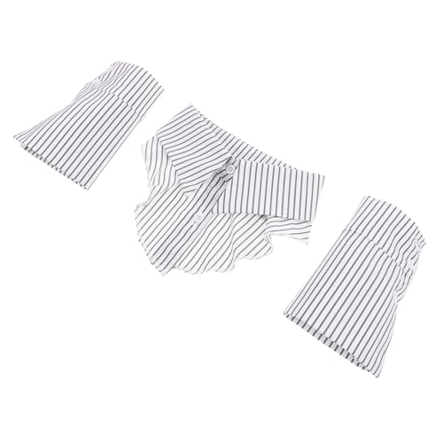 OUNONA Abnehmbarer Falscher Kragen Satz für Damen Eleganter Spitzkragen mit Handgelenkmanschetten Minimalistisches Design für Büro Outfits von OUNONA