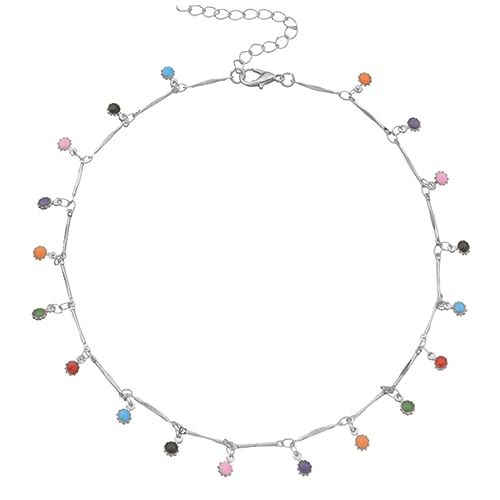 OUNONA Bunter Steinanhänger Halsketten-ornament Entzückende Candy-farbe Pinkfarbenes Halsdekor Bohemian Halsschmuck Für Tägliche Verwendung OUNONA Bunter Steinanhänger Halsketten-ornament Entzückende Candy-farbe Pinkfarbenes Halsdekor Bohemian Halsschmuck Für Tägliche Verwendung von OUNONA