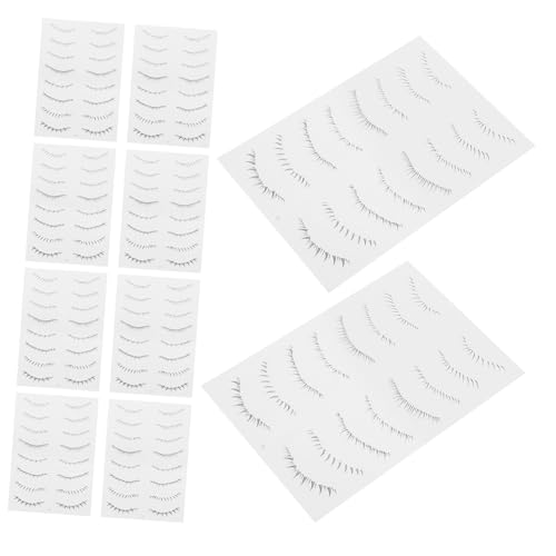 OUNONA 10 Blatt Augen Make Up Sticker für Damen Untere Wimpern Aufkleber Einfach Anzubringen Frei von Kleber für Natürliches Wimpern Enhancement und Schnelles Styling von OUNONA