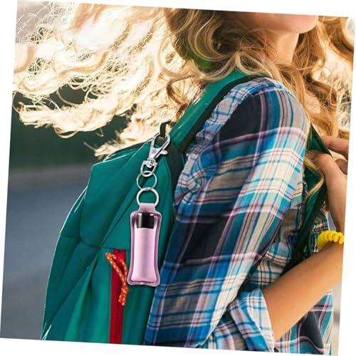 OUNONA 10 Sätze Teiliges Lippenstift schutzhüllen Schlüsselanhänger Sicherer Lip Balm Halter Langlebiger Lippenpflege Organizer Multifunktional für Lippenbalsam Parfüm Lipgloss von OUNONA