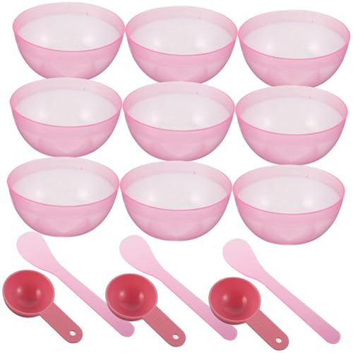 OUNONA 10 Sätze Teiliges Set Gesichtsmaske Rührschüssel Kunststoff mit Spatel und Löffel Vielseitige DIY Maskenwerkzeuge für Hautpflege Leicht zu Reinigen Kompakt für Zuhause und Reisen von OUNONA