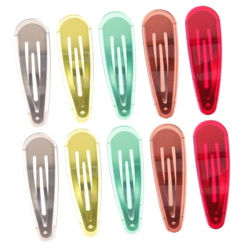 OUNONA 10 Stück Kawaii Haarspangen für Mädchen Bunte Haarklammern Pastellfarben für Haarschmuck und Tägliches Styling Langlebig und Vielseitig Einsetzbar von OUNONA