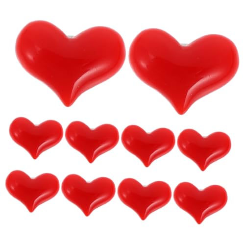 OUNONA 10 Stück Liebesbrosche Valentinstag Pins Herz Pin Anstecker Liebe Herz Anstecker Rote Herz Brosche Valentinstag Anstecker Herz Anstecker Valentinstag Brosche Herz Anstecknadeln von OUNONA