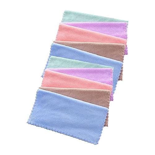 OUNONA 10 Stück Mikrofaser Gesichtswaschlappen 25x25cm Wiederverwendbare Abschminktücher Weich für Frauen für Zuhause und Reisen von OUNONA
