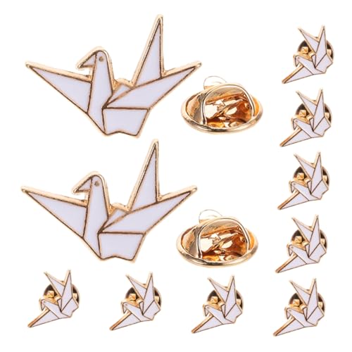 OUNONA 10stücke Metall Origami Vogel Brosche Cartoon Brustnadel Für Damen Kleidung Dekoration Rucksäcke Taschen Zubehör von OUNONA