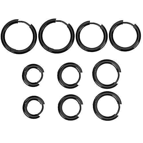 OUNONA 10 Stück Teiliges Creolen Ohrringe für Damen Hypoallergene Runde Metallohrringe Eleganter Schmuck für von OUNONA