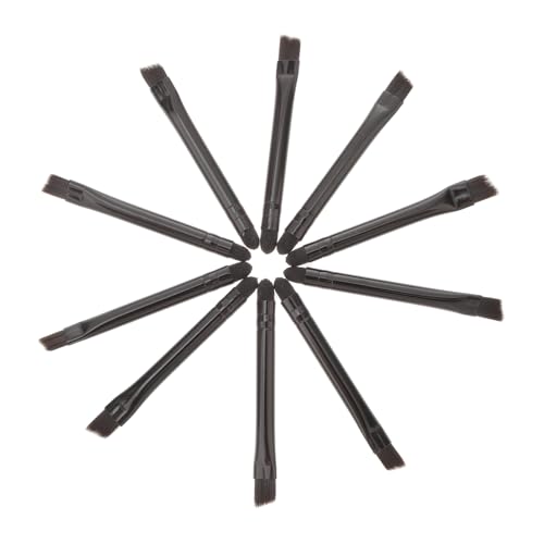 OUNONA 10 Stück Teiliges Doppelendiges Lidschatten pinselset mit Schwammspitzen Langlebig aus Edelstahl und Nylon Kompakt für Unterwegs Sanft zu Augenlidern für Präzises Augen make up von OUNONA