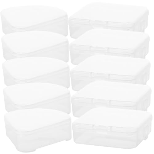 OUNONA 10 Stück Teiliges Makeup Schwamm Aufbewahrungsbox Wiederverwendbarer Schminkbehälter mit Deckel Geeignet für Make up Puderquaste Tragbarer und Sauberer Kosmetik Schwamm Organizer von OUNONA