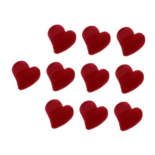 OUNONA 10 Stück Teiliges Mini Herz Haarklammer für Damen Flocken Haarspange Rot für Verschiedene Anlässe Geeignet für Haartypen und Längen Langlebig und Formbeständig von OUNONA