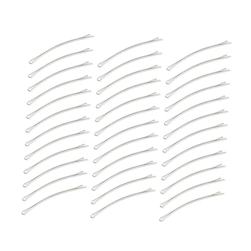 OUNONA 100stücke Metall Haarnadeln Weiß Einfache Haarspange Seitliche Haarspange Bobby Pins Für Mädchen Frauen Weiß von OUNONA
